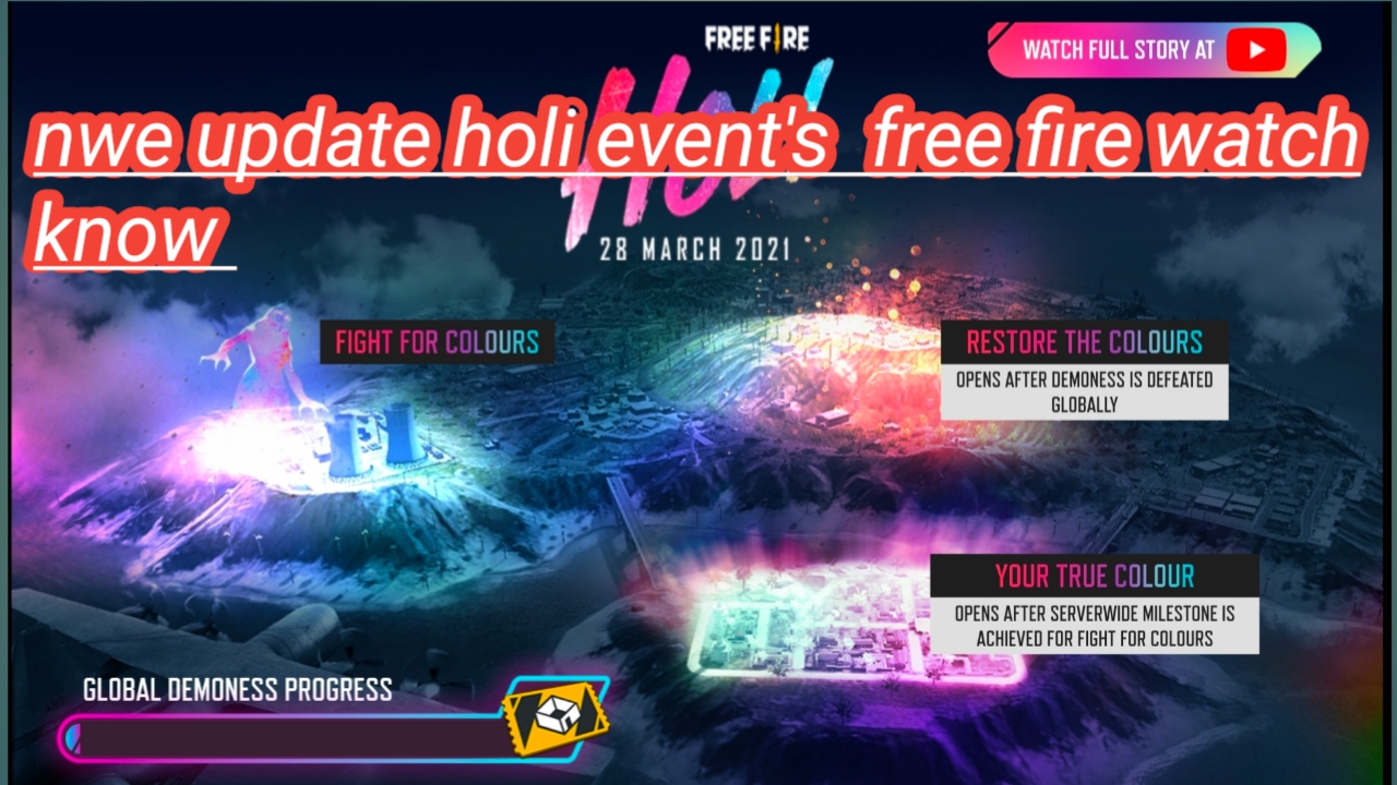 Garena Free Fire Holi event How to collect legendary gun skins every day for free