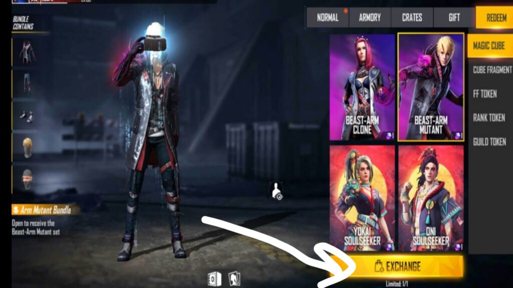 Free fire updates -New Bundles added to Magic Cube Store in Free fire 20 march 2021