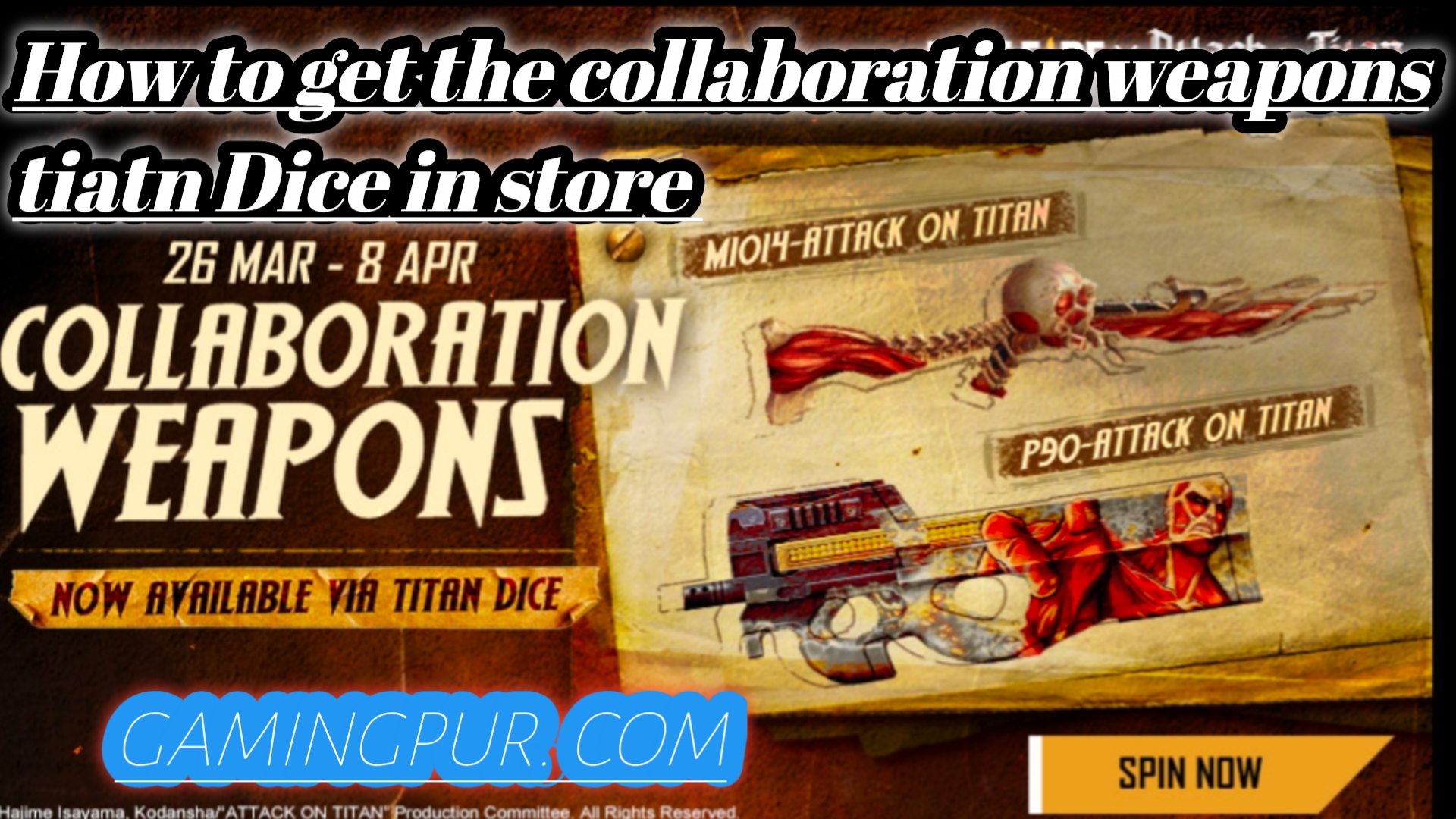 COLLABORATION WEAPONS FREE FIRE IN STORE
