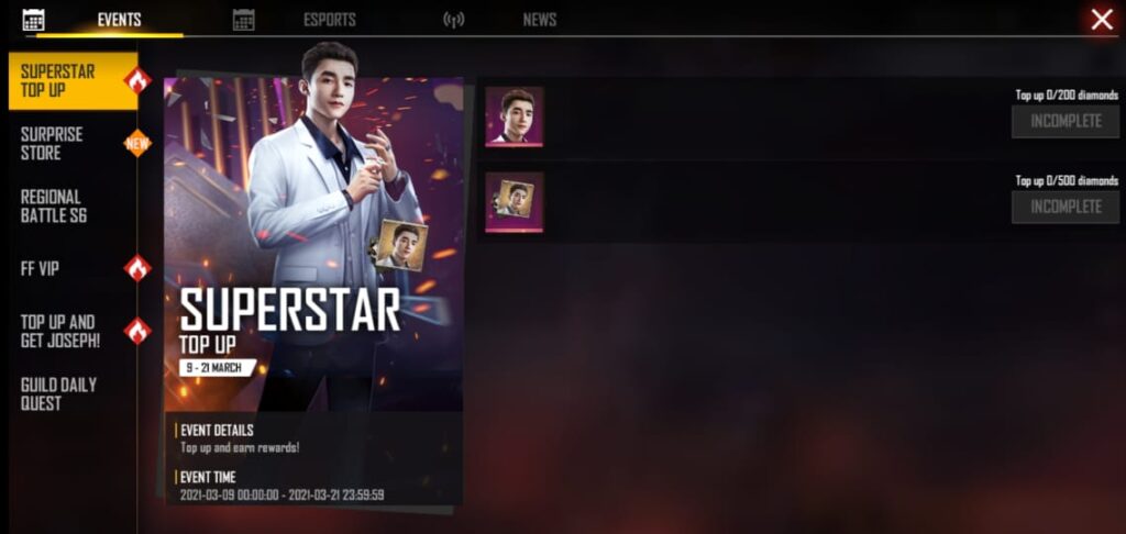 How to suparstar top up garena free fire ? New Skyler character Price, ability, bundle and more
