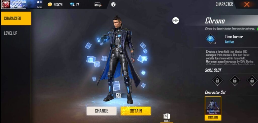 How to get Cristiano Ronaldo's garena Free Fire character in stor available