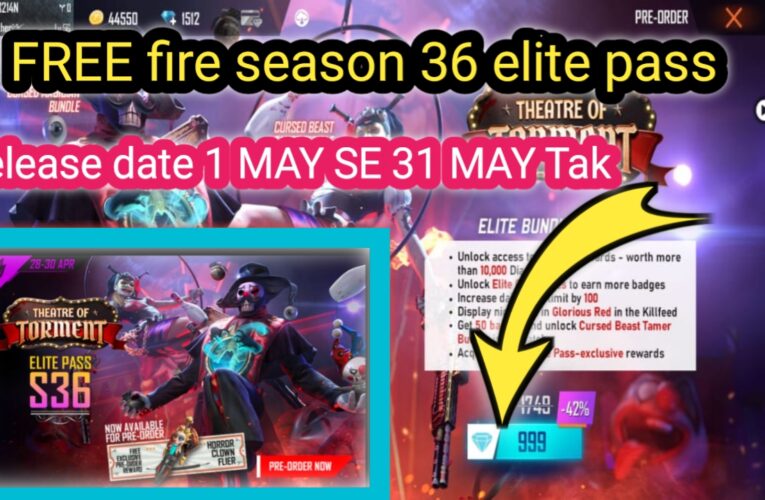 FREE FIRE NEW SEASON 36 ELITE PASS