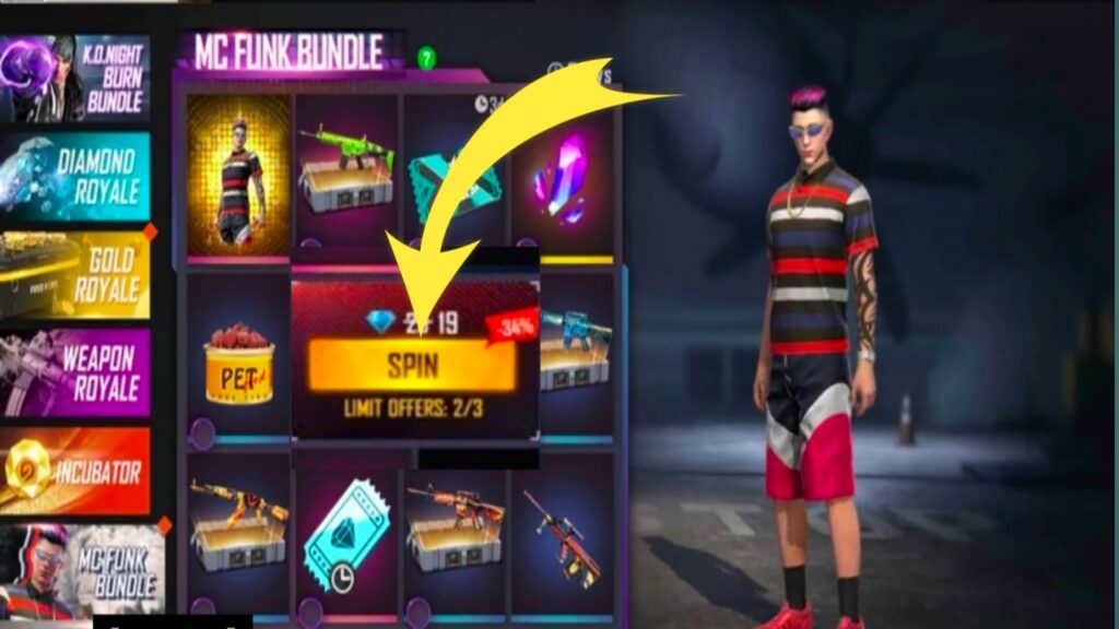 FREE FIRE NEW EVENT MC FUNK BUNDLE 2021