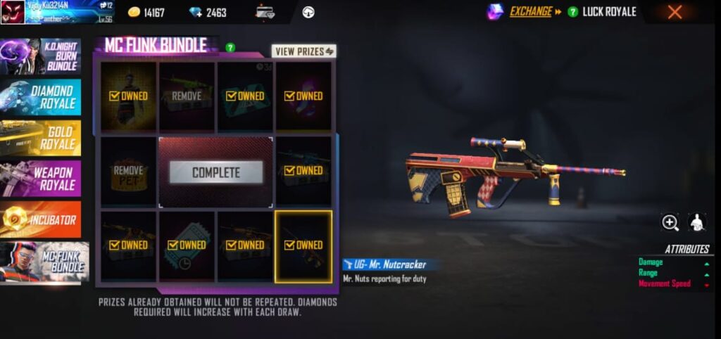 FREE FIRE NEW EVENT MC FUNK BUNDLE 2021