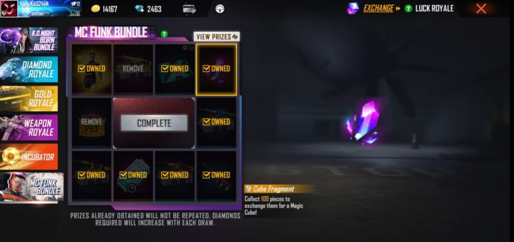 FREE FIRE NEW EVENT MC FUNK BUNDLE 2021