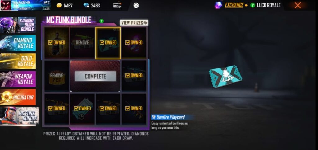 FREE FIRE NEW EVENT MC FUNK BUNDLE 2021