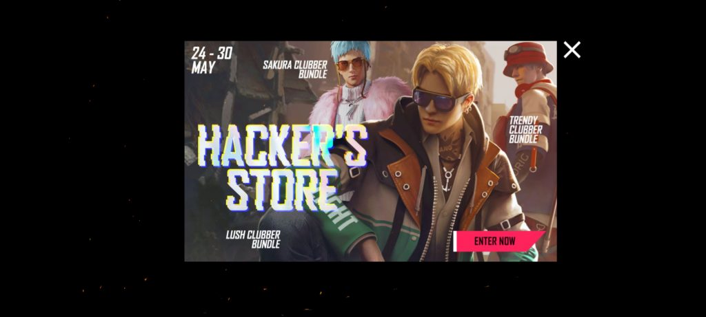 FREE FIRE NEW EVENT HACKERS STORE