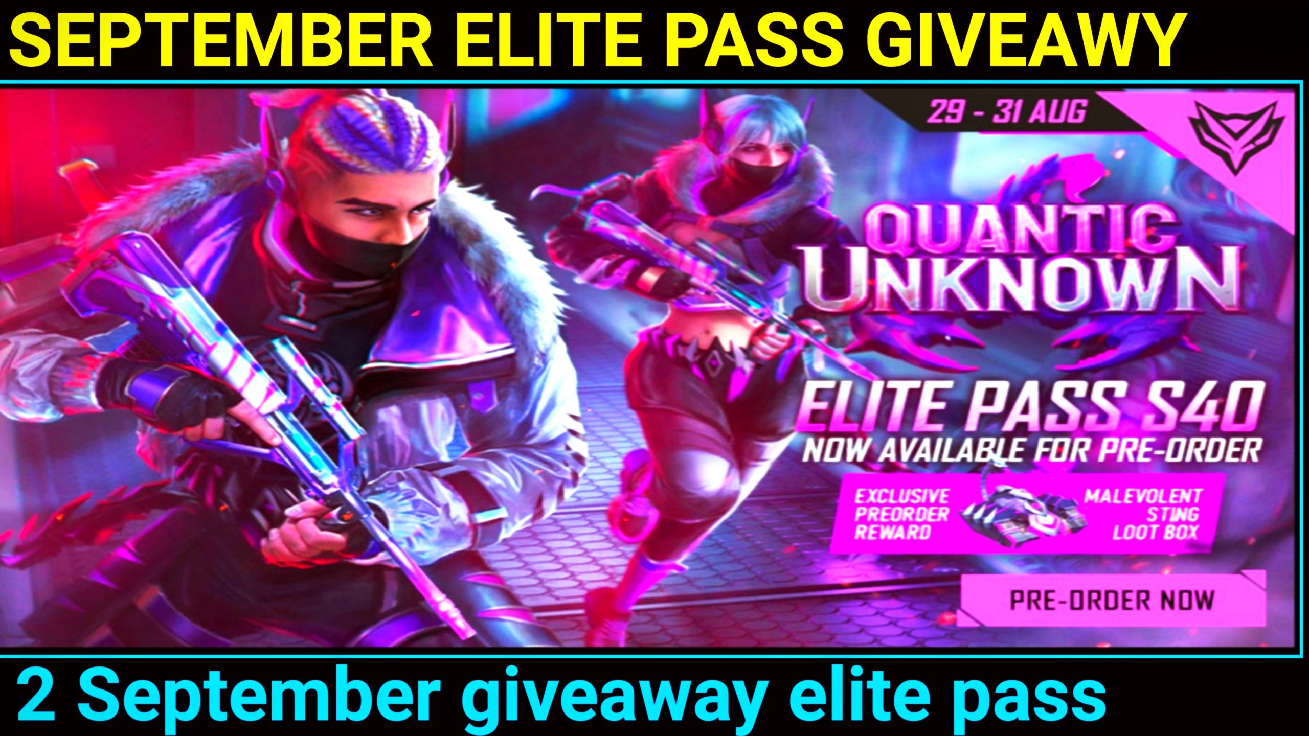 SEPTEMBER ELITE PASS FREE FIRE 2021 GIVEAWAY