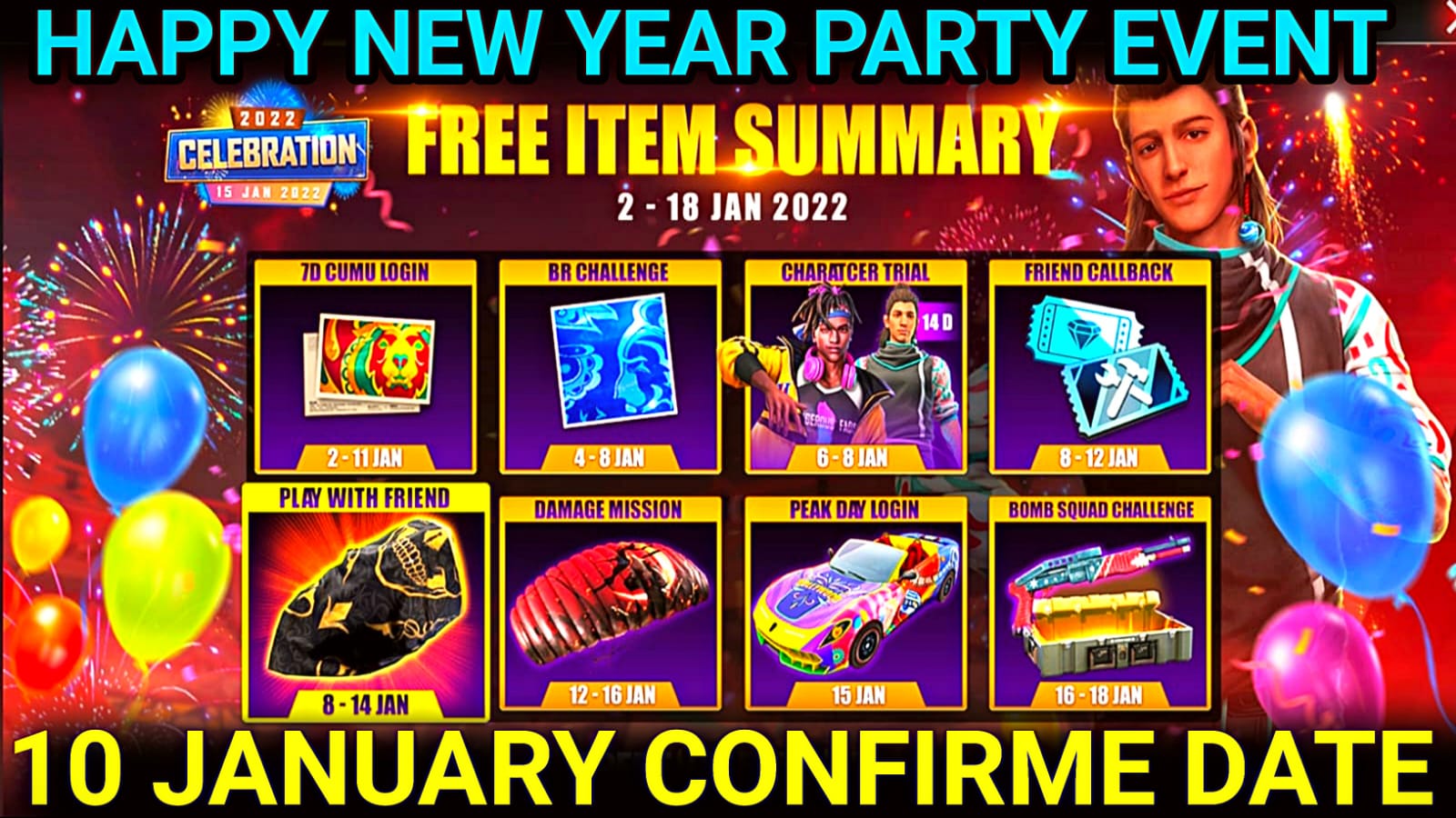 FREE FIRE NEW YEAR EVENT 2022