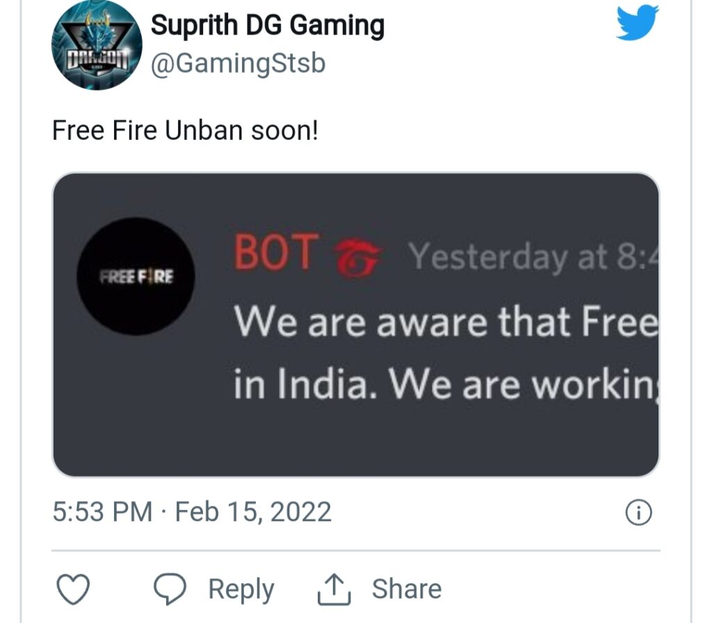 FREE FIRE इंडिया में UNBAN कब होगा ?