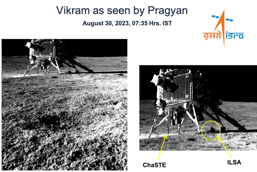 Chandrayaan-3 Mission: Pragyan Rover Captures Stunning Images of Vikram Lander "ISRO confirmed"