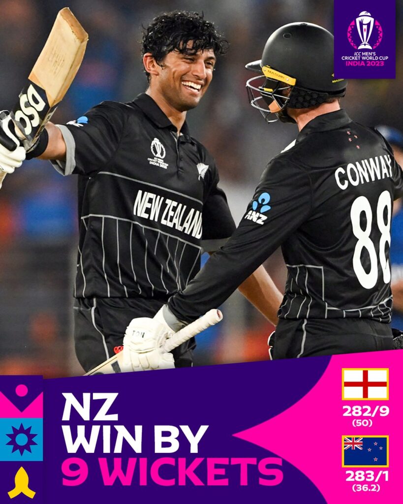 New Zealand Crushes England in Opener Match, world cup 2023