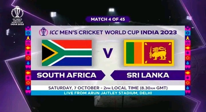 Clash between South Africa vs Sri Lanka : 2023 World Cup Match Preview, Prediction and Live Streaming Details