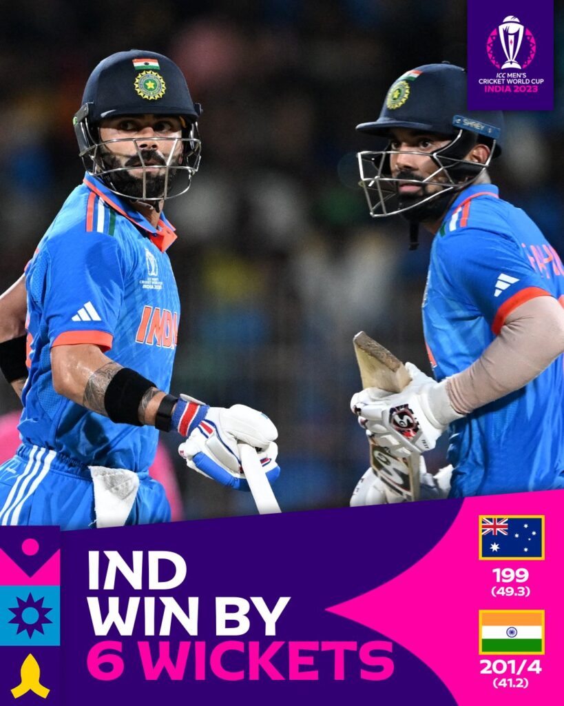 ICC cricket World Cup 2023
India vs. Australia