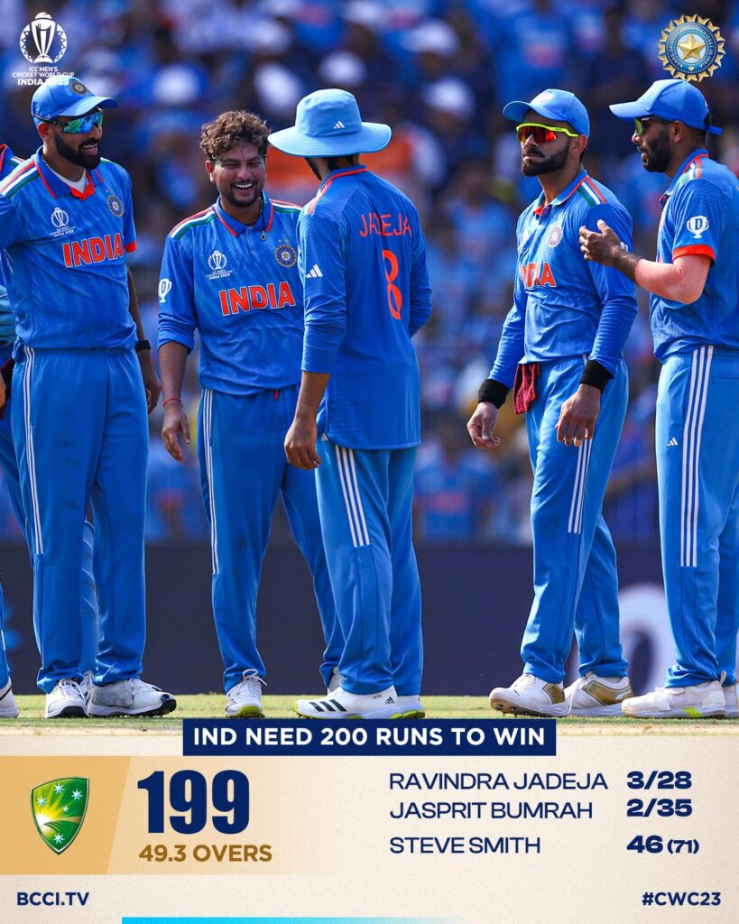 Unforgettable Triumph: India Crushes Australia in ICC Cricket World Cup 2023