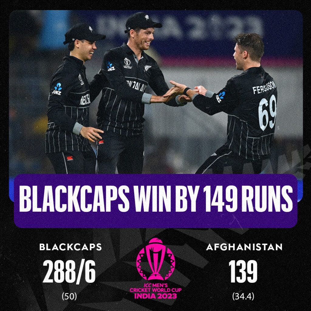 NZ vs AFG: 2023 cricket World Cup 