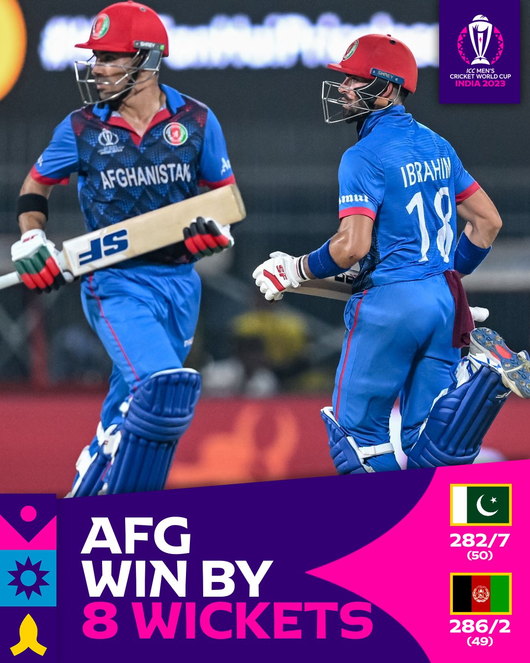 Afg vs pak : world cup 2023 : Afganistan's heroic win over Pakistan