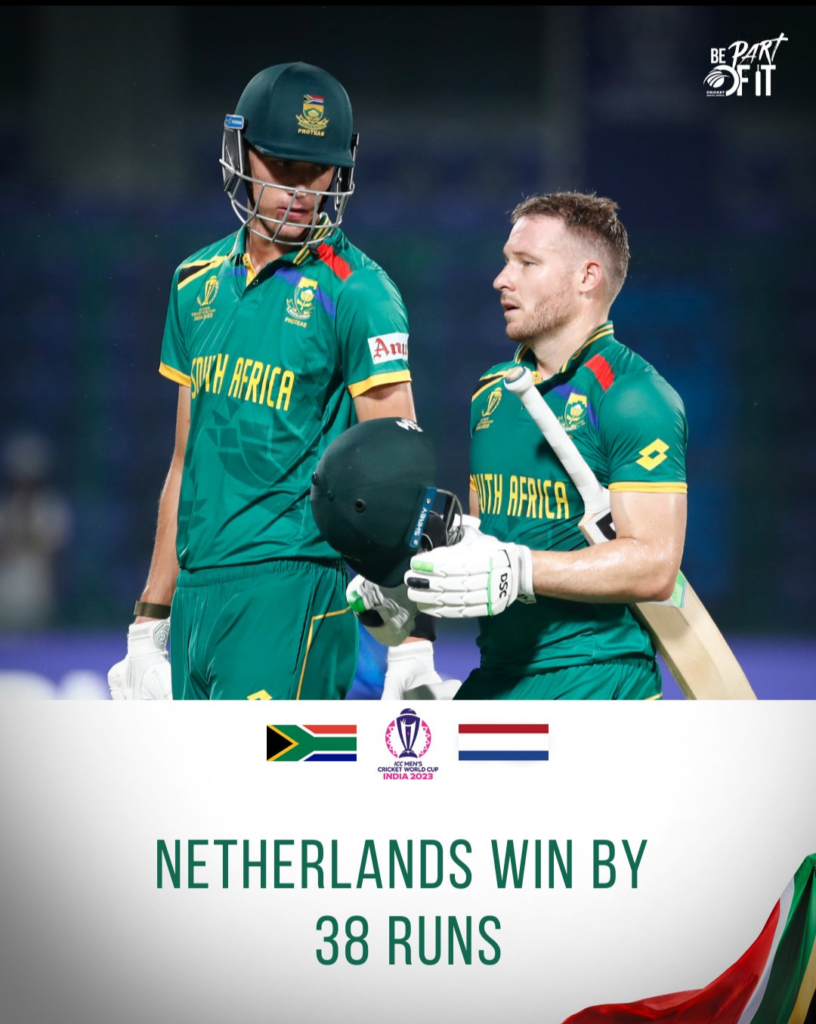 Netherlands Shocks Cricket World: Netherlands vs South Africa, ICC Cricket World Cup 2023 - The Underdog Triumph