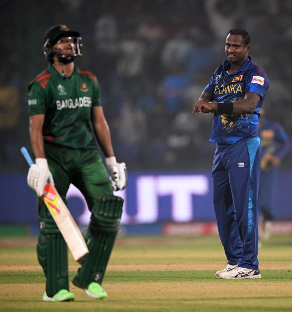 Dominant Victory in Ban vs SL Clash: World Cup 2023 Witnessed the Historic Angelo Mathews Timed Out Incident