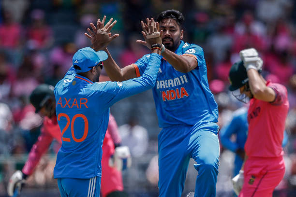 Cricket clash: IND vs SA 1st ODI. India triumphs with bowlers' brilliance and debutant Sudharsan's stellar fifty, sealing a commanding 8-wicket win.